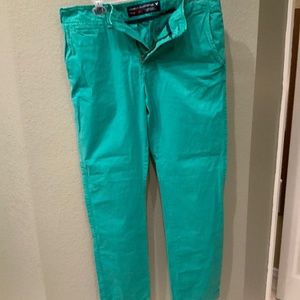 Slim Straight Green American Eagle Pants